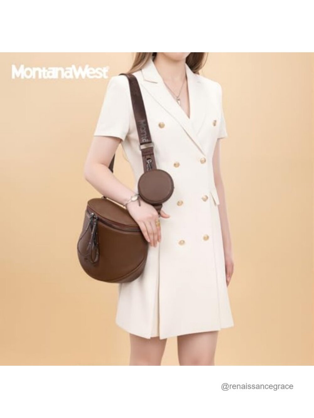 Women's Vegan Leather Sling Crossbody Bag with Coin Pouch
